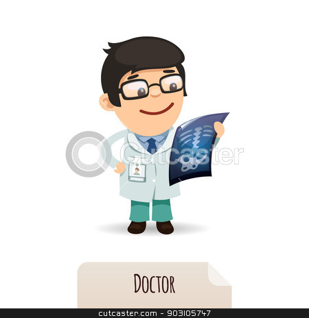 To use this stock image in your creative project, please select the size you need over to the right and click the "Add to Cart" button.
Your downloaded image will come with the Cutcaster watermark removed so don’t worry about the watermark you see on this page. Doctor looking at x-ray stock vector clipart, Doctor looking at x-ray. In the EPS file, each element is grouped separately. Isolated on white background. by Viachaslau Vaitsenok