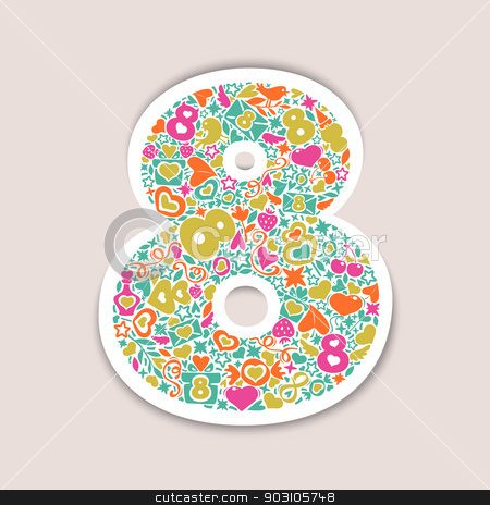 To use this stock image in your creative project, please select the size you need over to the right and click the "Add to Cart" button.
Your downloaded image will come with the Cutcaster watermark removed so don’t worry about the watermark you see on this page. March 8 multicolor objects on a beige background stock vector clipart, March 8 is composed of romantic shapes by Viachaslau Vaitsenok