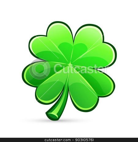 To use this stock image in your creative project, please select the size you need over to the right and click the "Add to Cart" button.
Your downloaded image will come with the Cutcaster watermark removed so don’t worry about the watermark you see on this page. st.Patrick's Day's four-leaf clover stock vector clipart, st.Patrick's Day's symbol glossy four-leaf clover. Isolated on white background. by Viachaslau Vaitsenok