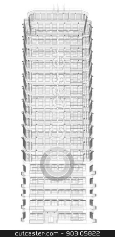 To use this stock image in your creative project, please select the size you need over to the right and click the "Add to Cart" button.
Your downloaded image will come with the Cutcaster watermark removed so don’t worry about the watermark you see on this page. Highly detailed building stock photo, Highly detailed building. Isolated wire-frame render on a white background by cherezoff