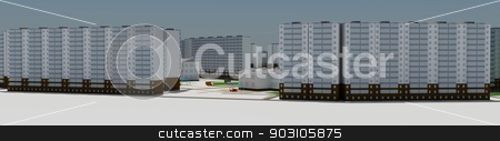 To use this stock image in your creative project, please select the size you need over to the right and click the "Add to Cart" button.
Your downloaded image will come with the Cutcaster watermark removed so don’t worry about the watermark you see on this page. Residential district stock photo, Residential district. 3d rendering on blue sky background by cherezoff