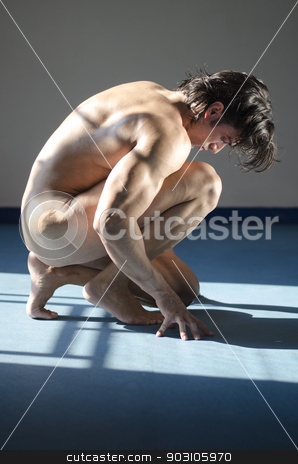 To use this stock image in your creative project, please select the size you need over to the right and click the "Add to Cart" button.
Your downloaded image will come with the Cutcaster watermark removed so don’t worry about the watermark you see on this page. Handsome, muscular man totally naked, kneeling on the floor stock photo, Handsome, muscular man totally naked, kneeling on the floor in studio shot. Looking down by Stefano Cavoretto