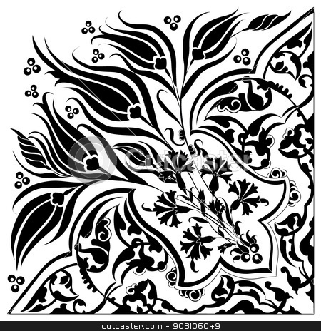 To use this stock image in your creative project, please select the size you need over to the right and click the "Add to Cart" button.
Your downloaded image will come with the Cutcaster watermark removed so don’t worry about the watermark you see on this page. black oriental ottoman design twenty-eight stock vector clipart, black series is designed using the old patterns anatolia by Sevgi Dal