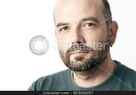 To use this stock image in your creative project, please select the size you need over to the right and click the "Add to Cart" button.
Your downloaded image will come with the Cutcaster watermark removed so don’t worry about the watermark you see on this page. bearded man stock photo, A handsome man with a beard isolated on white background by Markus Gann