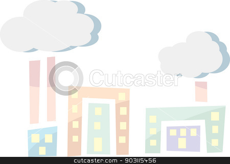 To use this stock image in your creative project, please select the size you need over to the right and click the "Add to Cart" button.
Your downloaded image will come with the Cutcaster watermark removed so don’t worry about the watermark you see on this page. Factory Industry Icons stock vector clipart, Abstract icons of buildings with smokestacks and smog by Eric Basir