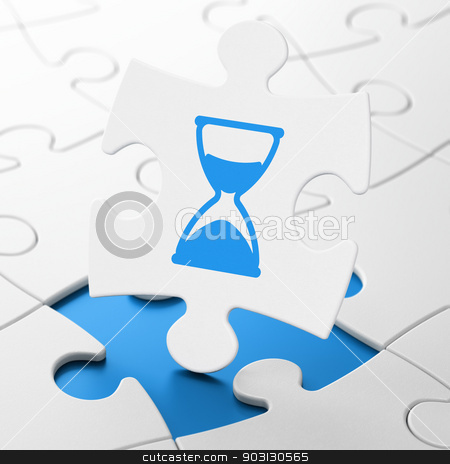 To use this stock image in your creative project, please select the size you need over to the right and click the "Add to Cart" button.
Your downloaded image will come with the Cutcaster watermark removed so don’t worry about the watermark you see on this page. Time concept: Hourglass on puzzle background stock photo, Time concept: Hourglass on White puzzle pieces background, 3d render by mkabakov