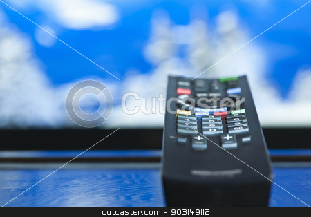 To use this stock image in your creative project, please select the size you need over to the right and click the "Add to Cart" button.
Your downloaded image will come with the Cutcaster watermark removed so don’t worry about the watermark you see on this page. Television remote control stock photo, Television remote control closeup pointing at tv by Elena Elisseeva