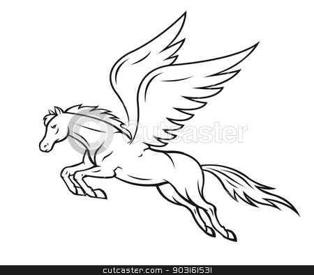 To use this stock image in your creative project, please select the size you need over to the right and click the "Add to Cart" button.
Your downloaded image will come with the Cutcaster watermark removed so don’t worry about the watermark you see on this page. Pegasus horse stock vector clipart, White pegasus horse with wings. Vector illustration by Anzhela Buch