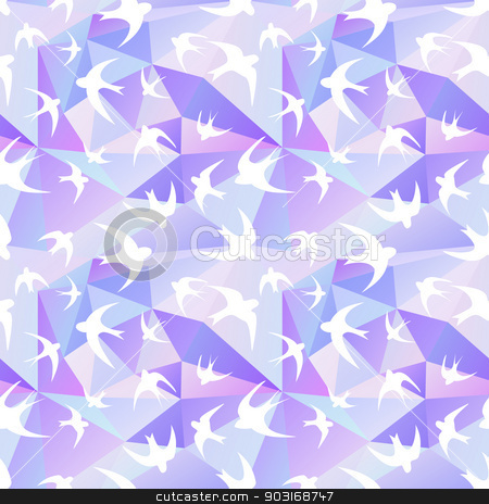 To use this stock image in your creative project, please select the size you need over to the right and click the "Add to Cart" button.
Your downloaded image will come with the Cutcaster watermark removed so don’t worry about the watermark you see on this page. swallow and triangle stock vector clipart, Seamless texture with the swallow, and triangles. White silhouettes of birds. Mosaic effect by LittleCuckoo