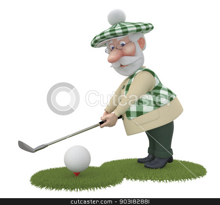 To use this stock image in your creative project, please select the size you need over to the right and click the "Add to Cart" button.
Your downloaded image will come with the Cutcaster watermark removed so don’t worry about the watermark you see on this page. 3d little man golfist. stock photo, Game the best occupation outdoors after work. by karelin721