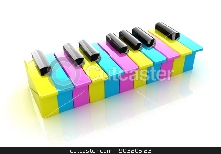 To use this stock image in your creative project, please select the size you need over to the right and click the "Add to Cart" button.
Your downloaded image will come with the Cutcaster watermark removed so don’t worry about the watermark you see on this page. Colorfull piano keys stock photo, Colorfull piano keys on a white background by Guru3D