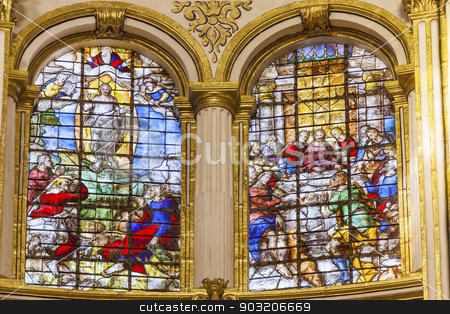 To use this stock image in your creative project, please select the size you need over to the right and click the "Add to Cart" button.
Your downloaded image will come with the Cutcaster watermark removed so don’t worry about the watermark you see on this page. Ascension Last Supper Stained Glass Basilica Cathedral Andalusia stock photo, Ascension Last Supper Stained Glass Basilica Cathedral Andalusia Granada Spain. 16th Century Stained Glass by Juan del Campo. Built in the 1500s, housing the tombs of King Ferdinand and Isabella. by William Perry