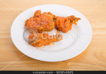 To use this stock image in your creative project, please select the size you need over to the right and click the "Add to Cart" button.
Your downloaded image will come with the Cutcaster watermark removed so don’t worry about the watermark you see on this page. Hot Buffalo Style Fried Chicken stock photo, A plate of hot, crispy fried chicken with hot, spicy buffalo style sauce by Darryl Brooks