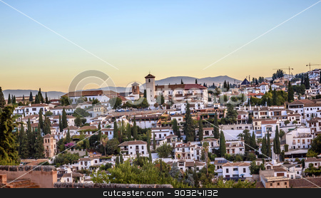 To use this stock image in your creative project, please select the size you need over to the right and click the "Add to Cart" button.
Your downloaded image will come with the Cutcaster watermark removed so don’t worry about the watermark you see on this page. Granada Cityscape Churches Andalusia Spain stock photo, Granada Cityscape Churches Andalusia Spain by William Perry
