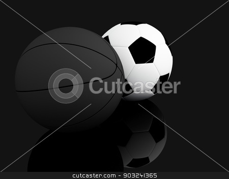 To use this stock image in your creative project, please select the size you need over to the right and click the "Add to Cart" button.
Your downloaded image will come with the Cutcaster watermark removed so don’t worry about the watermark you see on this page. Sports Equipment stock photo, A variety of sports equipment on a black background , 3d illustration by nicolas menijes