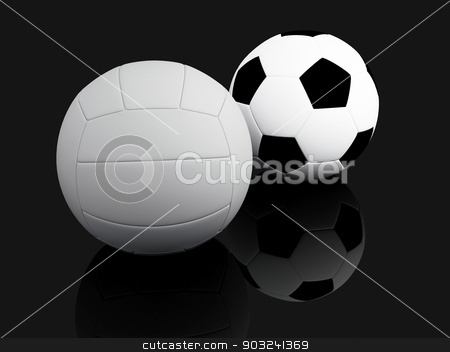 To use this stock image in your creative project, please select the size you need over to the right and click the "Add to Cart" button.
Your downloaded image will come with the Cutcaster watermark removed so don’t worry about the watermark you see on this page. Sports Equipment stock photo, A variety of sports equipment on a black background , 3d illustration by nicolas menijes