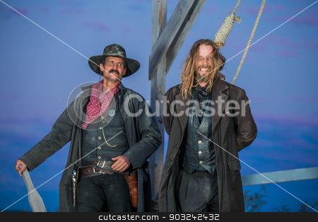 To use this stock image in your creative project, please select the size you need over to the right and click the "Add to Cart" button.
Your downloaded image will come with the Cutcaster watermark removed so don’t worry about the watermark you see on this page. Bandit Execution stock photo, The hanging of a bandit in the old west by Scott Griessel