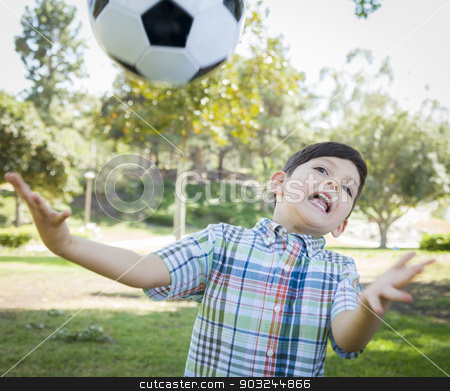 To use this stock image in your creative project, please select the size you need over to the right and click the "Add to Cart" button.
Your downloaded image will come with the Cutcaster watermark removed so don’t worry about the watermark you see on this page. Cute Young Boy Playing with Soccer Ball in Park stock photo, Cute Young Boy Playing with Soccer Ball Outdoors in the Park. by Andy Dean