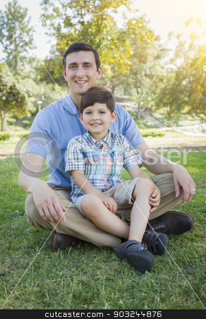 To use this stock image in your creative project, please select the size you need over to the right and click the "Add to Cart" button.
Your downloaded image will come with the Cutcaster watermark removed so don’t worry about the watermark you see on this page. Handsome Mixed Race Father and Son Park Portrait stock photo, Handsome Mixed Race Father and Young Son Portrait in the Park. by Andy Dean