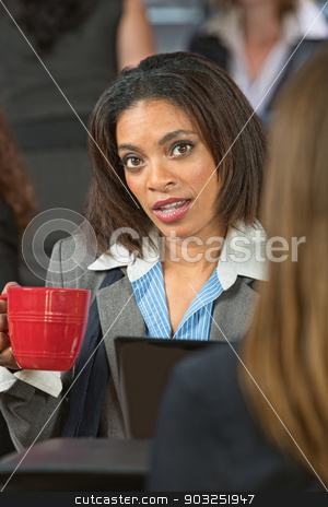 To use this stock image in your creative project, please select the size you need over to the right and click the "Add to Cart" button.
Your downloaded image will come with the Cutcaster watermark removed so don’t worry about the watermark you see on this page. Concerned Woman with Coffee stock photo, Concerned young business woman holding coffee cup by Scott Griessel