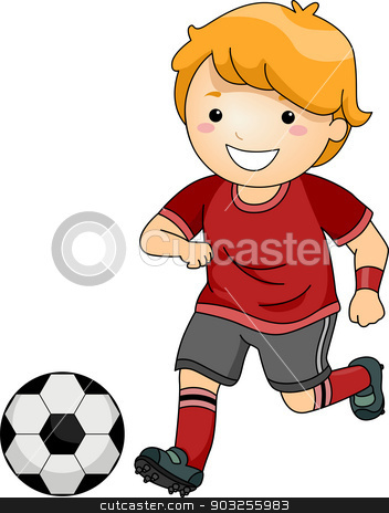 To use this stock image in your creative project, please select the size you need over to the right and click the "Add to Cart" button.
Your downloaded image will come with the Cutcaster watermark removed so don’t worry about the watermark you see on this page. Soccer Boy stock vector clipart, Illustration of a Little Boy in Soccer Gear About to Kick a Soccer Ball by BNP