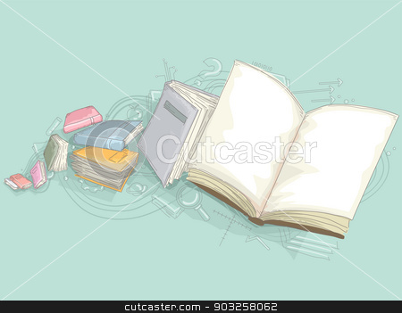 To use this stock image in your creative project, please select the size you need over to the right and click the "Add to Cart" button.
Your downloaded image will come with the Cutcaster watermark removed so don’t worry about the watermark you see on this page. Education Design of Books stock vector clipart, Illustration of Education Design of Books with Open Blank Book by BNP