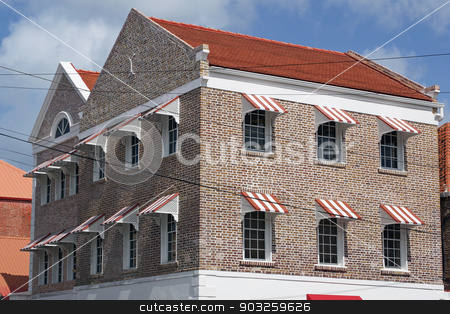 To use this stock image in your creative project, please select the size you need over to the right and click the "Add to Cart" button.
Your downloaded image will come with the Cutcaster watermark removed so don’t worry about the watermark you see on this page. Saint Georges, Grenada, Caribbean stock photo, Historic building, Saint Georges, Grenada, Caribbean by Alexander Ludwig
