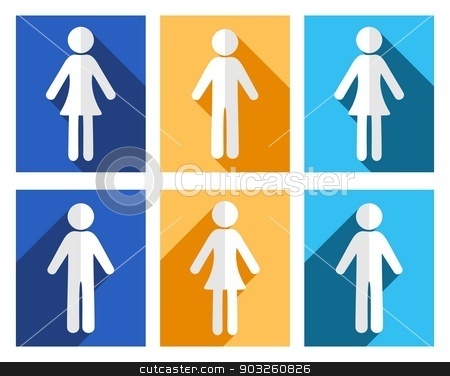 To use this stock image in your creative project, please select the size you need over to the right and click the "Add to Cart" button.
Your downloaded image will come with the Cutcaster watermark removed so don’t worry about the watermark you see on this page. Man and woman icons stock vector clipart, Man and woman flat design colorful icons by blumer