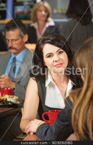 To use this stock image in your creative project, please select the size you need over to the right and click the "Add to Cart" button.
Your downloaded image will come with the Cutcaster watermark removed so don’t worry about the watermark you see on this page. Friend Touching Woman's Hand stock photo, Grinning woman consoled by friend in cafeteria by Scott Griessel