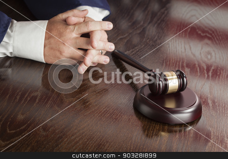 To use this stock image in your creative project, please select the size you need over to the right and click the "Add to Cart" button.
Your downloaded image will come with the Cutcaster watermark removed so don’t worry about the watermark you see on this page. Judge Rests Hands Behind Gavel with American Flag Table Reflecti stock photo, Male Judge Rests Folded Hands Behind Gavel with American Flag Reflection on Wooden Table. by Andy Dean