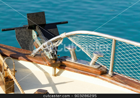 To use this stock image in your creative project, please select the size you need over to the right and click the "Add to Cart" button.
Your downloaded image will come with the Cutcaster watermark removed so don’t worry about the watermark you see on this page. Boat deck stock photo, Photo of a boat deck on the sea by Nneirda