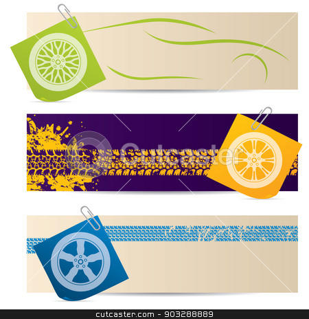 To use this stock image in your creative project, please select the size you need over to the right and click the "Add to Cart" button.
Your downloaded image will come with the Cutcaster watermark removed so don’t worry about the watermark you see on this page. Tire labels with wheel silhouettes stock vector clipart, Tire labels with wheel silhouette post its by Mihaly Pal Fazakas