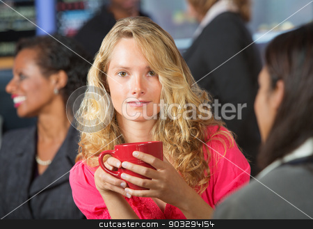 To use this stock image in your creative project, please select the size you need over to the right and click the "Add to Cart" button.
Your downloaded image will come with the Cutcaster watermark removed so don’t worry about the watermark you see on this page. Woman with Red Mug stock photo, Happy young blond woman holding red coffee mug by Scott Griessel