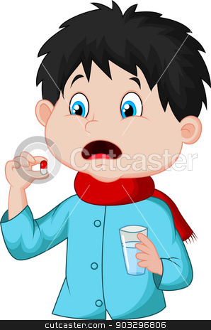To use this stock image in your creative project, please select the size you need over to the right and click the "Add to Cart" button.
Your downloaded image will come with the Cutcaster watermark removed so don’t worry about the watermark you see on this page. Sicked boy swallows pill stock vector clipart, vector illustration of Sicked boy swallows pill by Teguh Mujiono