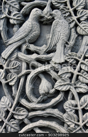 To use this stock image in your creative project, please select the size you need over to the right and click the "Add to Cart" button.
Your downloaded image will come with the Cutcaster watermark removed so don’t worry about the watermark you see on this page. Historical religious engravings stock photo, Historical religious engravings dating from the Medieval ages on a memorial. by Martin Crowdy