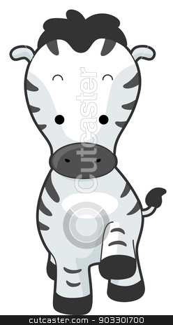 To use this stock image in your creative project, please select the size you need over to the right and click the "Add to Cart" button.
Your downloaded image will come with the Cutcaster watermark removed so don’t worry about the watermark you see on this page. Zebra Front stock vector clipart, Illustration of a Zebra with its Hoof Raised by BNP