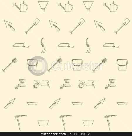 To use this stock image in your creative project, please select the size you need over to the right and click the "Add to Cart" button.
Your downloaded image will come with the Cutcaster watermark removed so don’t worry about the watermark you see on this page. Background for gardening tools stock photo, Vintage pattern with gardening tools on a light background. by YershovOleksandr