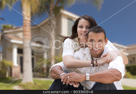 To use this stock image in your creative project, please select the size you need over to the right and click the "Add to Cart" button.
Your downloaded image will come with the Cutcaster watermark removed so don’t worry about the watermark you see on this page. Happy Hispanic Young Couple in Front of Their New Home stock photo, Young Happy Hispanic Young Couple in Front of Their New Home. by Andy Dean