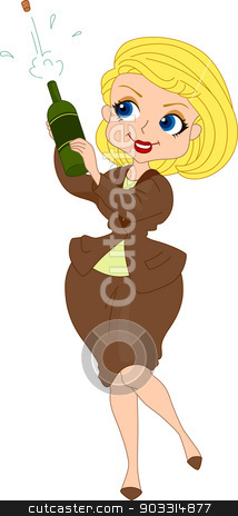 To use this stock image in your creative project, please select the size you need over to the right and click the "Add to Cart" button.
Your downloaded image will come with the Cutcaster watermark removed so don’t worry about the watermark you see on this page. Pin Up Girl Champagne stock vector clipart, Illustration of a Woman Popping a Bottle of Champagne by BNP