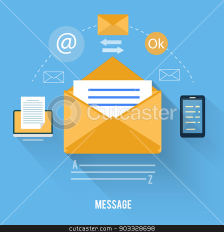 To use this stock image in your creative project, please select the size you need over to the right and click the "Add to Cart" button.
Your downloaded image will come with the Cutcaster watermark removed so don’t worry about the watermark you see on this page. Envelope with message and email technology stock vector clipart, Set for web and mobile applications of office work. Envelope with message and email technology by robuart