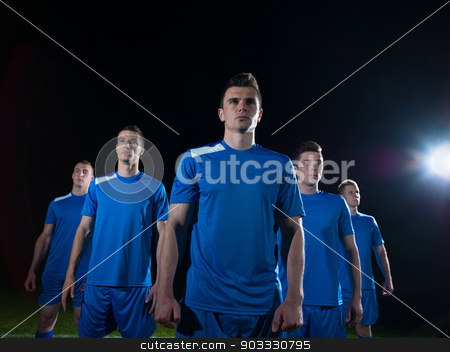 To use this stock image in your creative project, please select the size you need over to the right and click the "Add to Cart" button.
Your downloaded image will come with the Cutcaster watermark removed so don’t worry about the watermark you see on this page. soccer players team stock photo, soccer players team group isolated on black background by Benis Arapovic