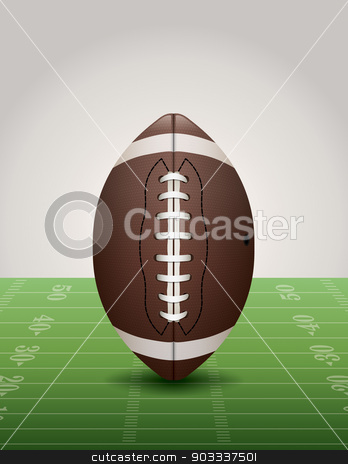 To use this stock image in your creative project, please select the size you need over to the right and click the "Add to Cart" button.
Your downloaded image will come with the Cutcaster watermark removed so don’t worry about the watermark you see on this page. American Football on Grass Field Illustration stock vector clipart, An illustration of an American football on a football field, Vector EPS 10 available. EPS contains transparencies and a gradient mesh in the dropshadow. by Jason Enterline