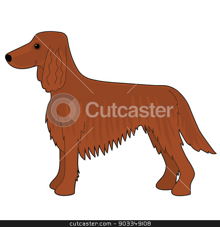 To use this stock image in your creative project, please select the size you need over to the right and click the "Add to Cart" button.
Your downloaded image will come with the Cutcaster watermark removed so don’t worry about the watermark you see on this page. Irish Setter Dog stock vector clipart, A cartoon illustration of an Irish Setter dog by Maria Bell