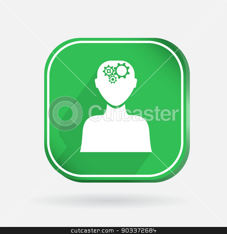 To use this stock image in your creative project, please select the size you need over to the right and click the "Add to Cart" button.
Your downloaded image will come with the Cutcaster watermark removed so don’t worry about the watermark you see on this page. square icon, man thinks, the gears in head stock vector clipart, square icon, man thinks, the gears in head by LittleCuckoo