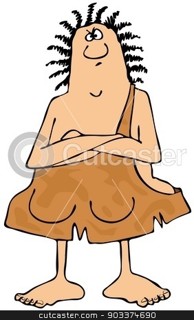 To use this stock image in your creative project, please select the size you need over to the right and click the "Add to Cart" button.
Your downloaded image will come with the Cutcaster watermark removed so don’t worry about the watermark you see on this page. Cavewoman with saggy boobs stock photo, This illustration depicts a cavewoman with her arms folded over very saggy breasts. by Dennis Cox