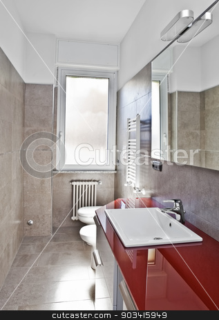 To use this stock image in your creative project, please select the size you need over to the right and click the "Add to Cart" button.
Your downloaded image will come with the Cutcaster watermark removed so don’t worry about the watermark you see on this page. Red bathroom hdr stock photo, Red bathroom with toilette, bidet, heater, lavabo and mirror in soft hdr
by Dario Rota