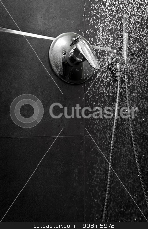 To use this stock image in your creative project, please select the size you need over to the right and click the "Add to Cart" button.
Your downloaded image will come with the Cutcaster watermark removed so don’t worry about the watermark you see on this page. Shower water entire dark stock photo, Shower handle with water falling in the darkness
by Dario Rota