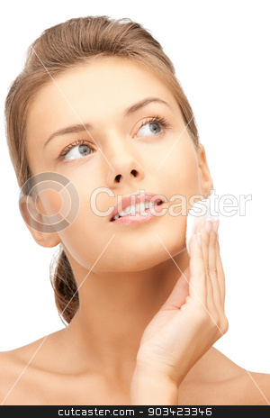 To use this stock image in your creative project, please select the size you need over to the right and click the "Add to Cart" button.
Your downloaded image will come with the Cutcaster watermark removed so don’t worry about the watermark you see on this page. beautiful woman with cotton pad stock photo, bright closeup portrait picture of beautiful woman with cotton pad by Syda Productions