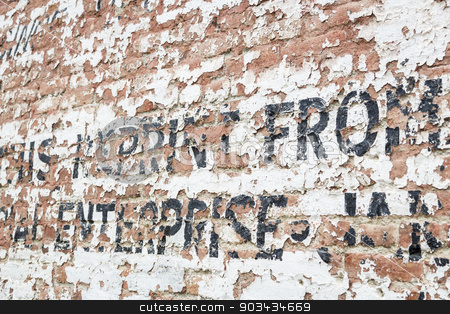 To use this stock image in your creative project, please select the size you need over to the right and click the "Add to Cart" button.
Your downloaded image will come with the Cutcaster watermark removed so don’t worry about the watermark you see on this page. Old Weathered Brick Wall with Advertisement stock photo, Old Weathered Brick Wall with Decaying Advertisement Writing. by Andy Dean