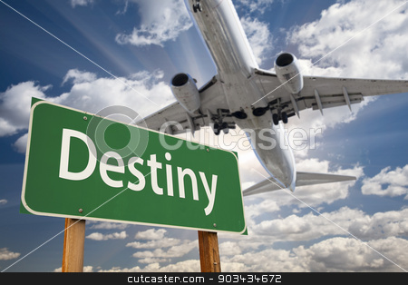 To use this stock image in your creative project, please select the size you need over to the right and click the "Add to Cart" button.
Your downloaded image will come with the Cutcaster watermark removed so don’t worry about the watermark you see on this page. Destiny Green Road Sign and Airplane Above stock photo, Destiny Green Road Sign and Airplane Above with Dramatic Blue Sky and Clouds. by Andy Dean